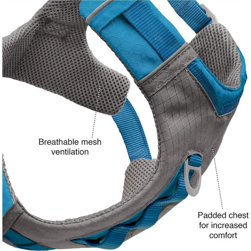 Kurgo Journey Air Dog Harness Blue Medium - Poudre Pet & Feed Supply 3